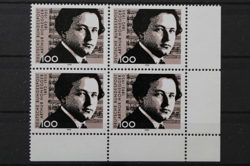 Deutschland, MiNr. 1596 Viererblock Ecke rechts unten, postfrisch