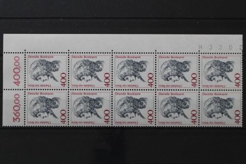 Deutschland, MiNr. 1582, Zehnerblock, Ecke re. oben, postfrisch