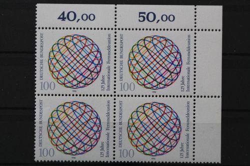 Deutschland, MiNr. 1464, Viererblock, Ecke re. oben, postfrisch
