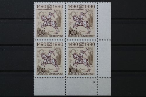 Deutschland, MiNr. 1445 Viererblock, Ecke re. u. FN 3, postfrisch