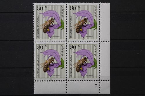 Deutschland, MiNr. 1204, Viererblock Ecke re. u. FN 2, postfrisch