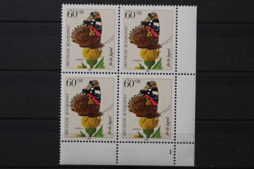 Deutschland, MiNr. 1203, Viererblock Ecke re. u. FN 1, postfrisch