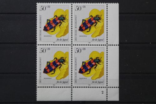 Deutschland, MiNr. 1202, Viererblock Ecke re. u. FN 2, postfrisch