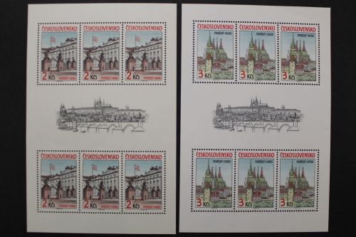 Tschechoslowakei, MiNr. 2834-2835 Kleinbogen, postfrisch