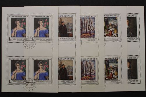 Tschechoslowakei, MiNr. 2841-2845 Kleinbogen, gestempelt