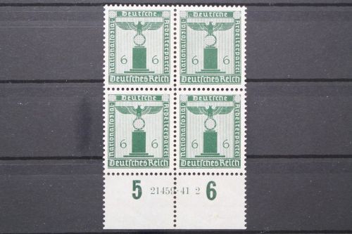 Deut. Reich Dienst, MiNr. 148 4erBlock, U-Rand HAN 21459.412, postfrisch
