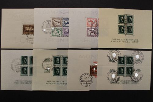 Deutsches Reich, MiNr. Block 4-11, gestempelt