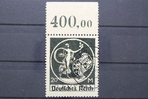 Deutsches Reich, MiNr. 138 Oberrand, gestempelt, geprüft Infla