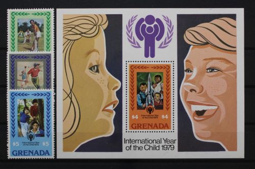 Grenada, MiNr. 963-965, Block 82, postfrisch