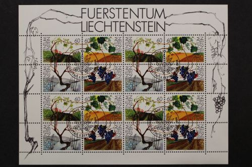 Liechtenstein, MiNr. 1089-1092 Zusammendruckbogen, gestempelt