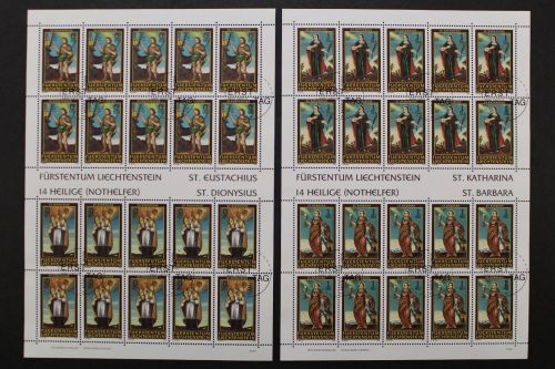 Liechtenstein, MiNr. 1370-1373 Kleinbögen, gestempelt