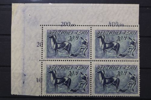 Deutsches Reich, MiNr. 176 Ecke links oben mit Bogenumschlag, Falz