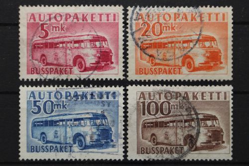 Finnland Autopaketmarken, MiNr. 6-9, gestempelt