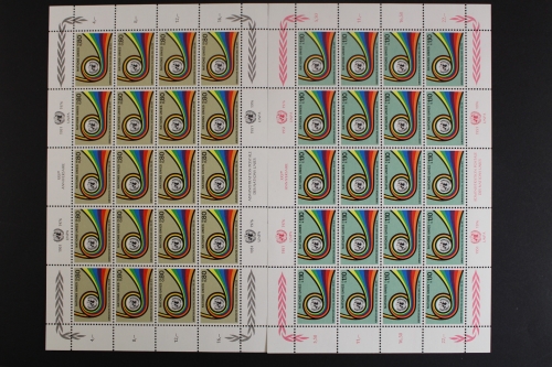 UNO - Genf, MiNr. 60-61, 20er Bogen, postfrisch