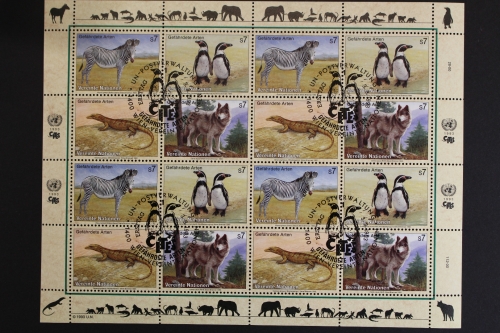 UNO Wien, MiNr. 143-146 ZD Bogen, ESST