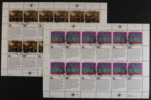 UNO - Wien, MiNr. 150-151 ZD Bogen, ESST