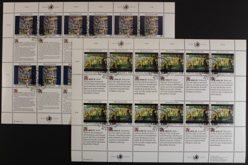 UNO - Wien, MiNr. 139-140 ZD Bogen, ESST