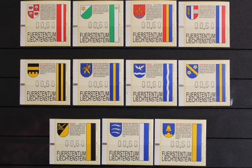 Liechtenstein Automaten, MiNr. 1-11, postfrisch