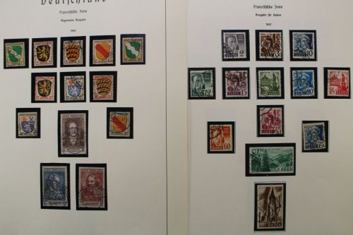 Französische Zone 1945-1949, gestempelte Teilsammlung