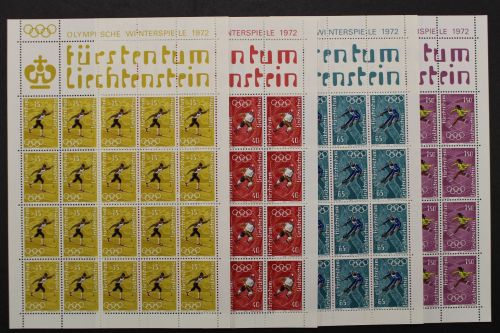 Liechtenstein, MiNr. 551-554, 20er Bögen, postfrisch