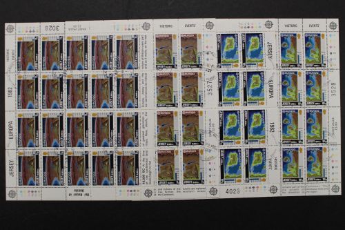 Jersey, MiNr. 278-281, 20er Bögen, gestempelt