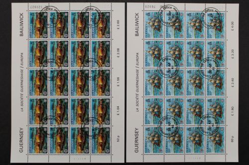 Guernsey, MiNr. 246-247, 20er Bögen, gestempelt