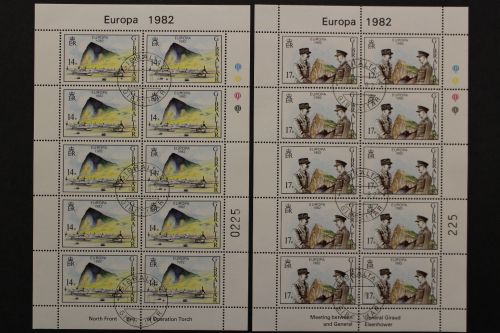 Gibraltar, MiNr. 451-452 Kleinbögen, gestempelt