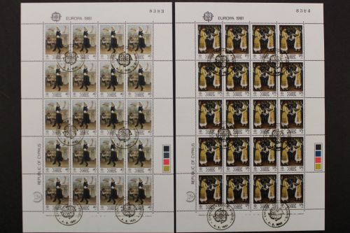 Zypern, MiNr. 547-548 Bögen, gestempelt