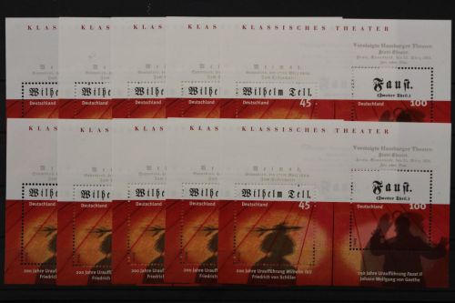 Deutschland (BRD), MiNr. Block 65, 10 Blöcke, postfrisch