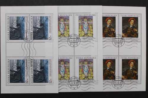 Tschechische Republik, MiNr. 342-344 Kleinbögen, gestempelt