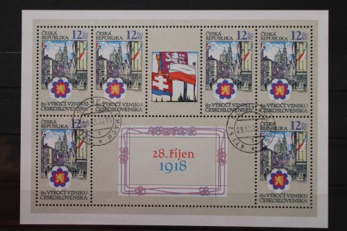 Tschechische Republik, MiNr. 196 Kleinbogen, gestempelt