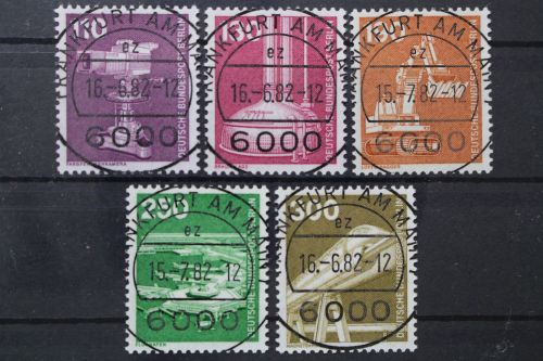 Berlin, MiNr. 668-672 zentrisch VS F/M, EST