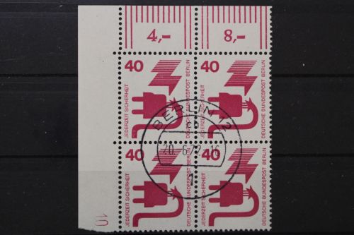 Berlin, MiNr. 407 Viererblock Ecke links oben mit DV 10, EST