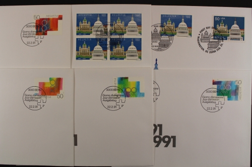 Schweiz, Partie aus 1991, FDC