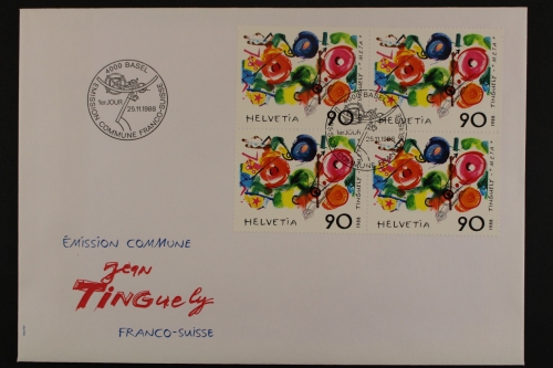 Schweiz, MiNr. 1380 Viererblock, FDC