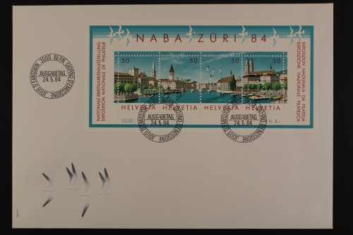 Schweiz, MiNr. Block 24, FDC