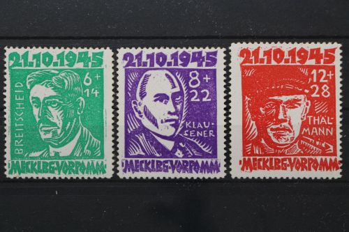 Sowjetische Zone, MiNr. 20-22, Falz