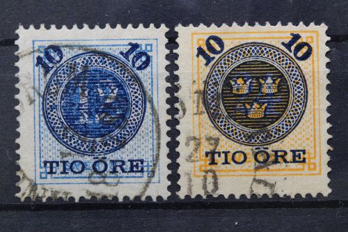 Schweden, MiNr. 34-40, gestempelt
