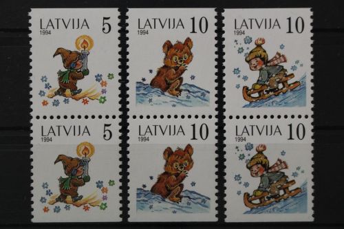 Lettland, MiNr. 386-388 Do/Du Paare, postfrisch