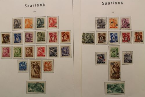 Saarland 1947-1959, gestempelte Sammlung