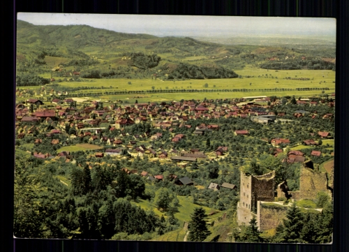 Oberkirch, Schwarzwald, Schauenburg mit Blick auf Oberkirch