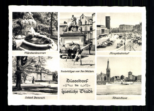 Düsseldorf, Märchenbrunnen, Schloss Benrath, Radschläger, Hauptbahnhof