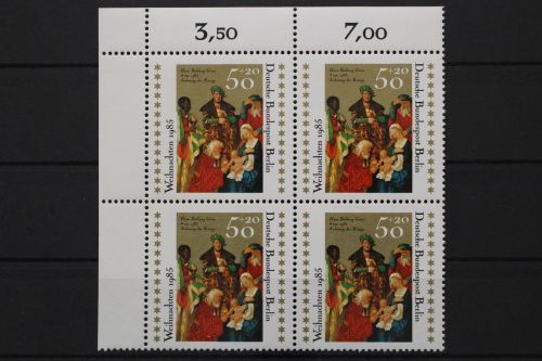 Berlin, MiNr. 749 Viererblock, Ecke links oben, postfrisch