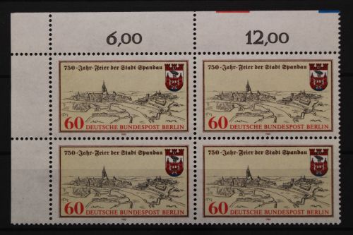 Berlin, MiNr. 659 Viererblock Ecke links oben, postfrisch