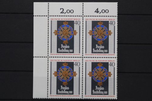 Berlin, MiNr. 648 Viererblock Ecke links oben, postfrisch