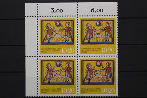 Berlin, MiNr. 633 Viererblock Ecke links oben, postfrisch