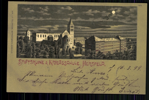 Hersfeld, Stiftruine & Kriegsschule, Mondscheinkarte