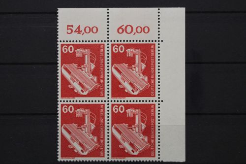 Berlin, MiNr. 582 Viererblock Ecke rechts oben, postfrisch