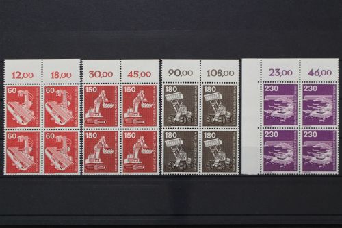 Berlin, MiNr. 582-586 Viererblock Oberrand, postfrisch