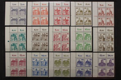 Berlin, MiNr. 532-540 etc Viererblock Ecke links oben, postfrisch